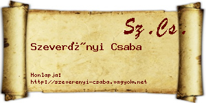 Szeverényi Csaba névjegykártya