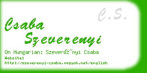 csaba szeverenyi business card